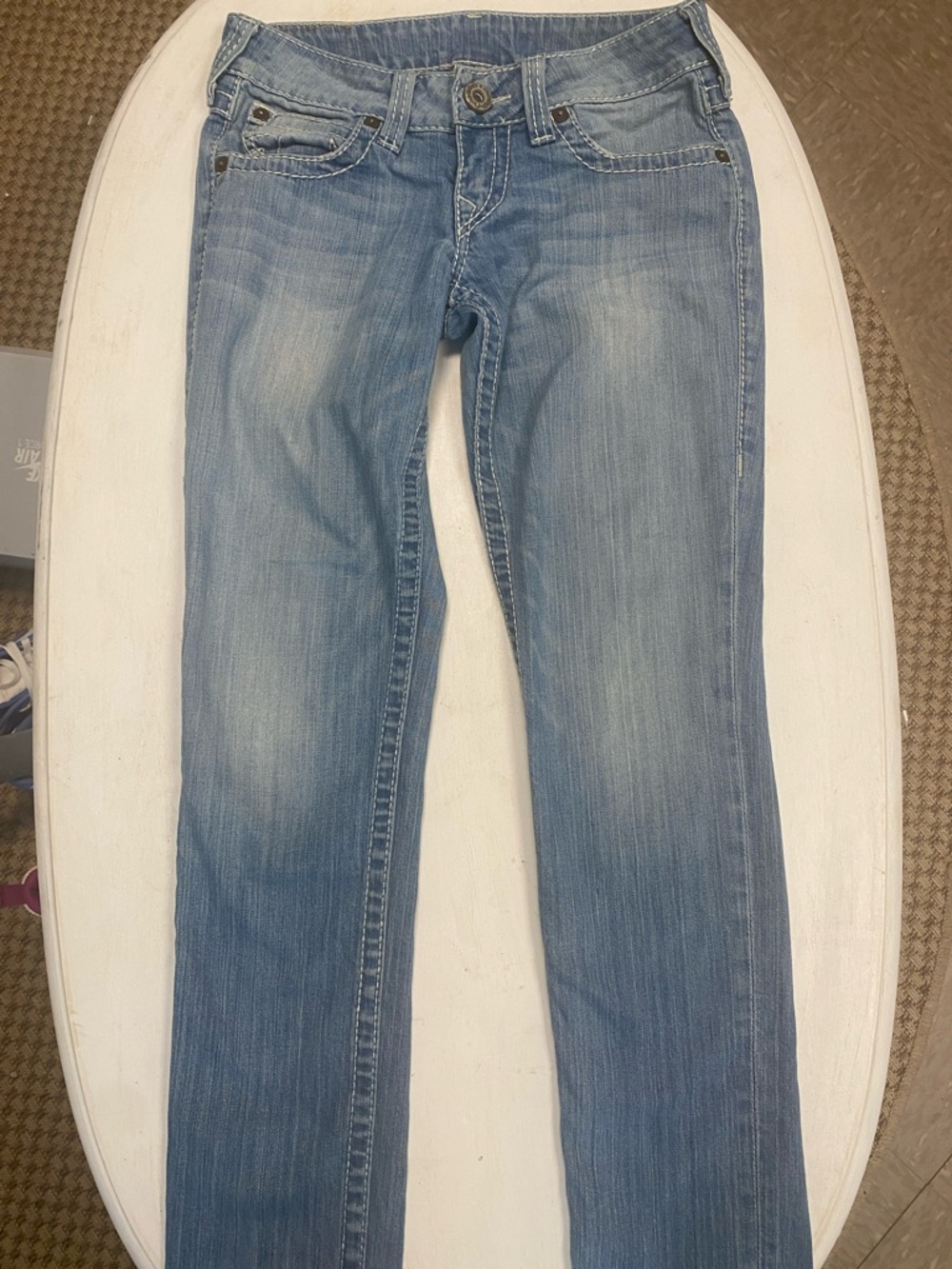 True Religion Light Blue Straight Leg Jeans